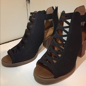 Black High Heel Sandal Soda Shoes